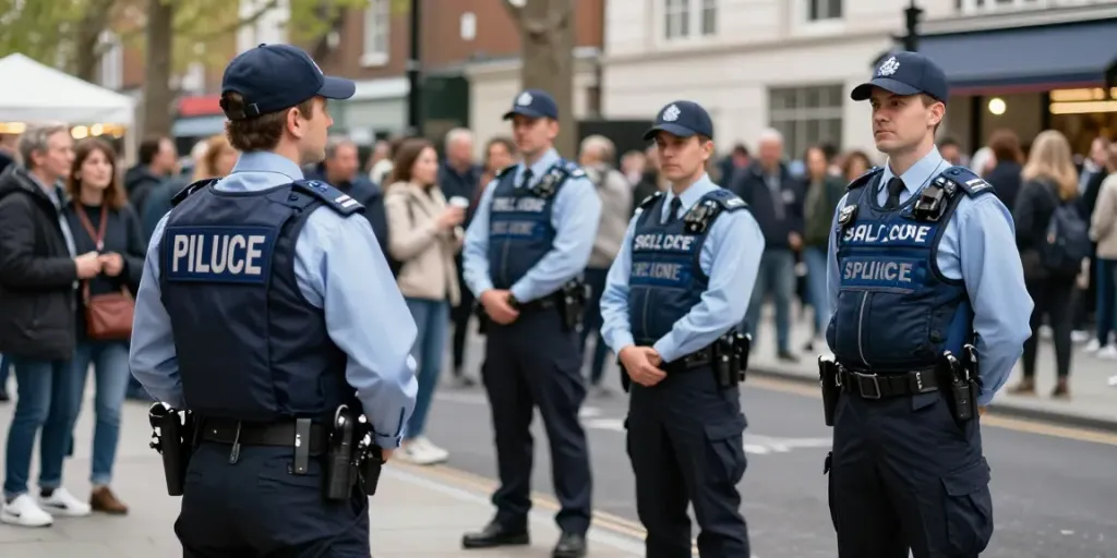 Security Company staff providing event protection in London, ensuring safety.