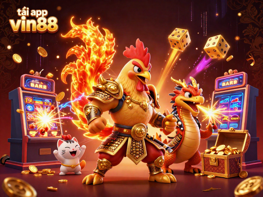 Experience the excitement of tải app vin88 with vibrant characters and dynamic casino elements.
