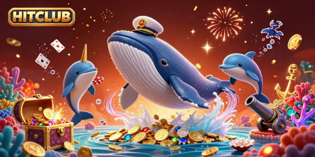 Experience the thrill of HITCLUB with an engaging 3D scene showcasing a playful casino adventure under the sea.