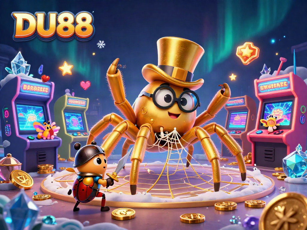 Challenge luck with DU88 in this vibrant 3D casino realm filled with golden adventures.