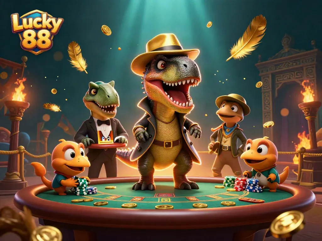 Experience thrilling moments at Lucky 88 with vibrant casino characters and dynamic elements.