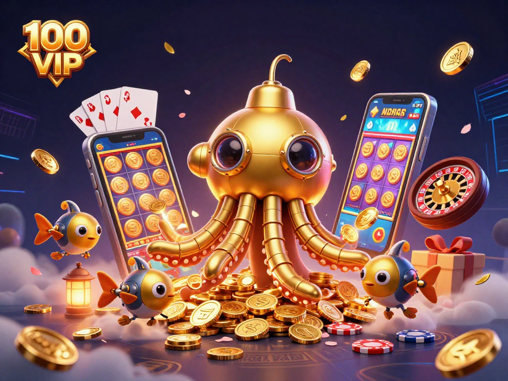 Experience thrilling gameplay at 100 VIP with vibrant casino visuals and action-packed elements.