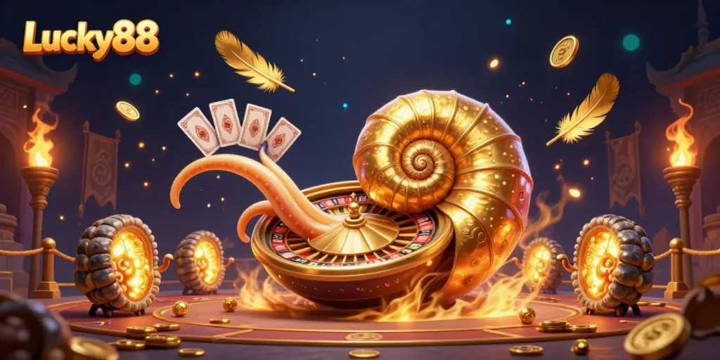 Experience thrilling gameplay at Lucky88 with vibrant characters and casino elements in action!
