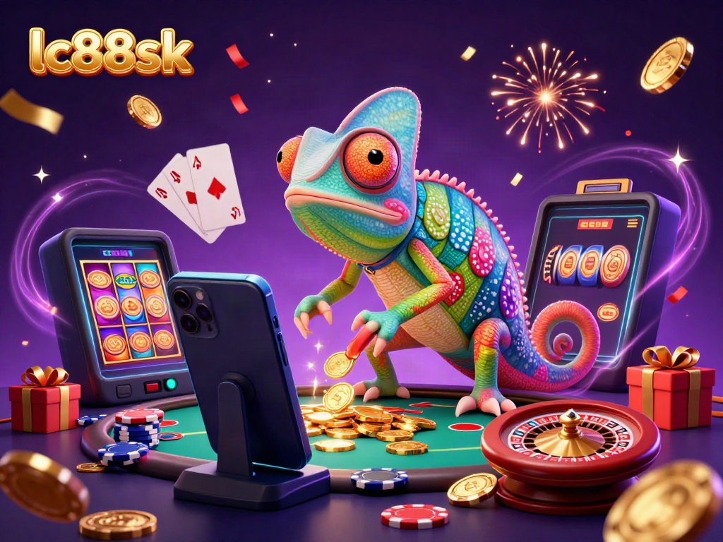 Experience the vibrant lc88sk casino scene with a chameleon owner and dynamic gaming elements