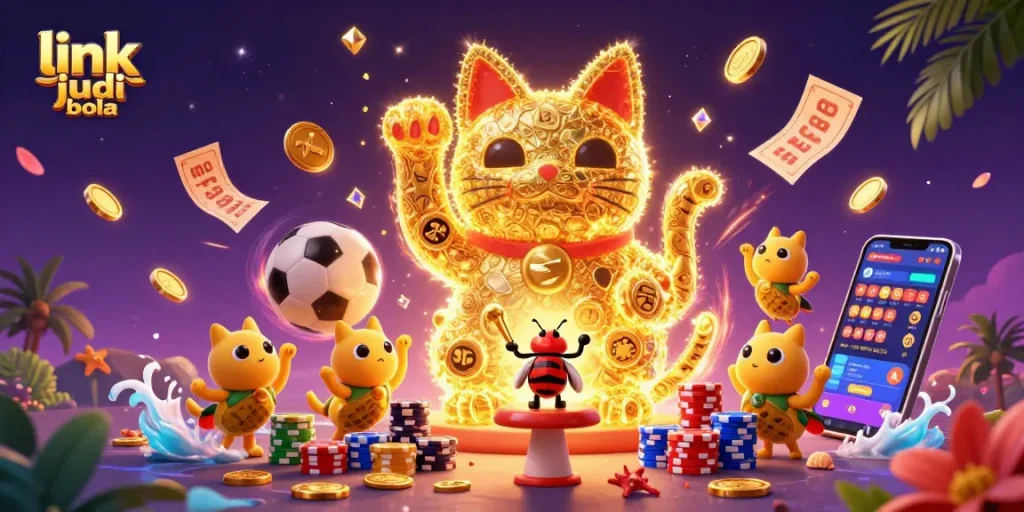 Engage in link judi bola with exciting sports betting symbols and dynamic visuals.