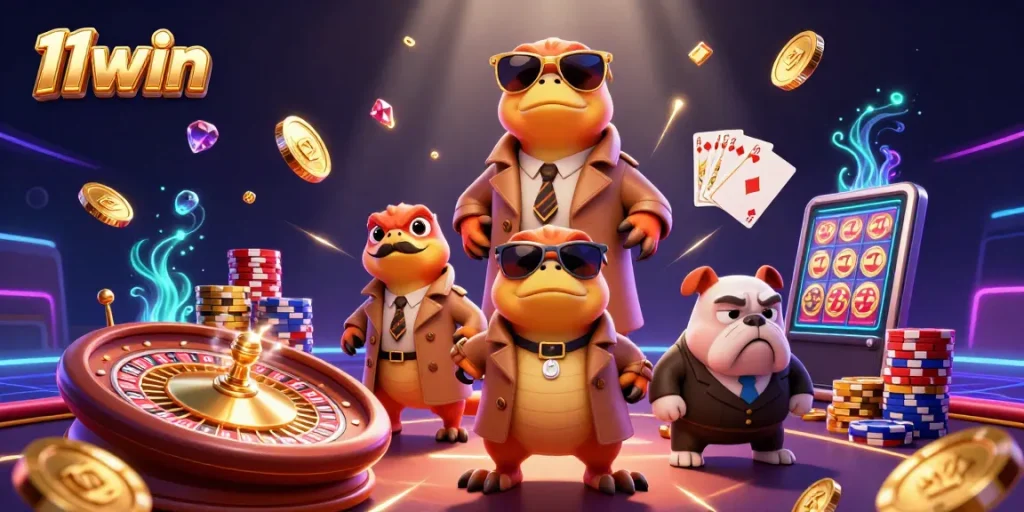 Experience the thrill of 11win casino with raptors disguised for VIP entry amidst excitement and rewards.