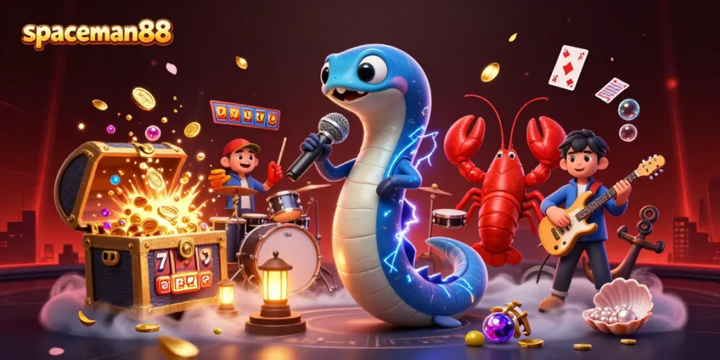 Engage with spaceman88 at the dynamic underwater casino with vibrant characters and games.